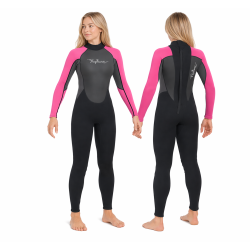 Trident Ladies 3/2mm Full Wetsuit - Cerise Pink/Black