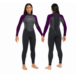 Trident Ladies 3/2mm Full Wetsuit - Mulberry/Black