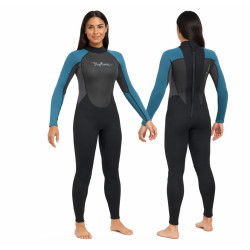 Trident Ladies 3/2mm Full Wetsuit - Teal/Black