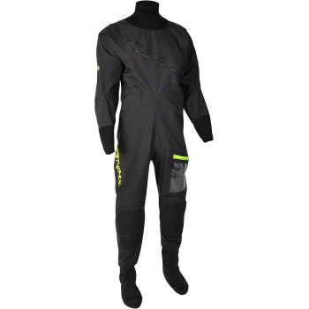 Typhoon Ezeedon 4 Front Zip Drysuit - Black/Lime Logo