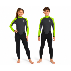 Matai Junior 3/2mm Full Wetsuit - Lime/Black