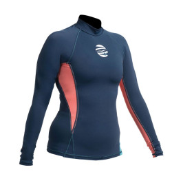 Gul Ladies Swami Long Sleeve Rash Vest Navy/ Coral Gul Ladies Swami Long Sleeve Rash Vest Navy/ Coral