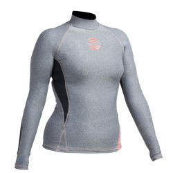 Gul Ladies Swami Long Sleeve Rash Vest Marl/Black Gul Ladies Swami Long Sleeve Rash Vest Marl/Black